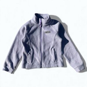 Columbia Girls Light Purple Full-Zip Fleece Jacket XS (6/6X)